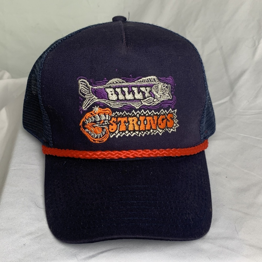 Billy Strings Trucker Hat Cobra C256M Navy Blue Mesh Snapback Fishing Logo Cap